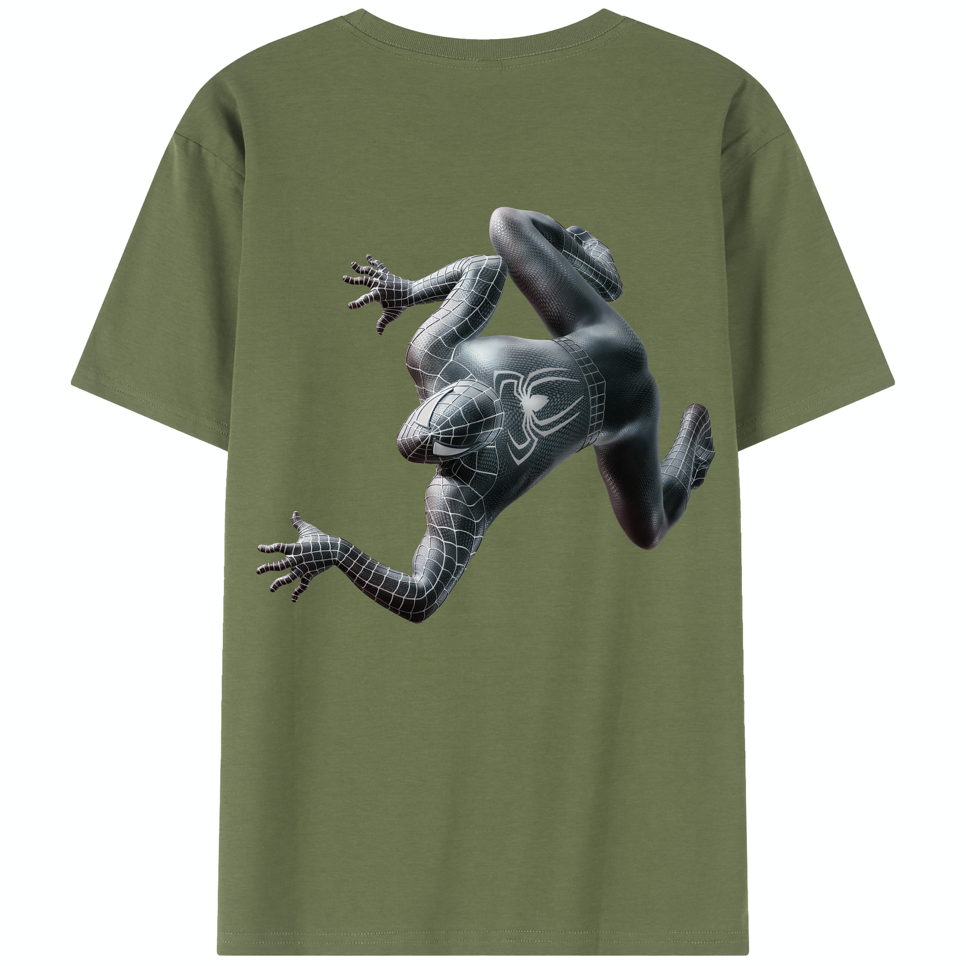 （画像用） Spider Man スパイダーマン 綿100％半袖Tシャツ（背面プリント）